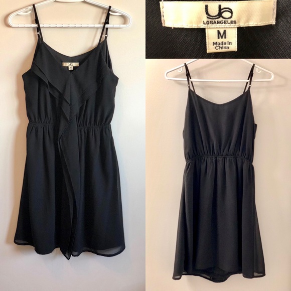 Ya Los Angeles Little Black Silk Dress - Picture 2 of 5